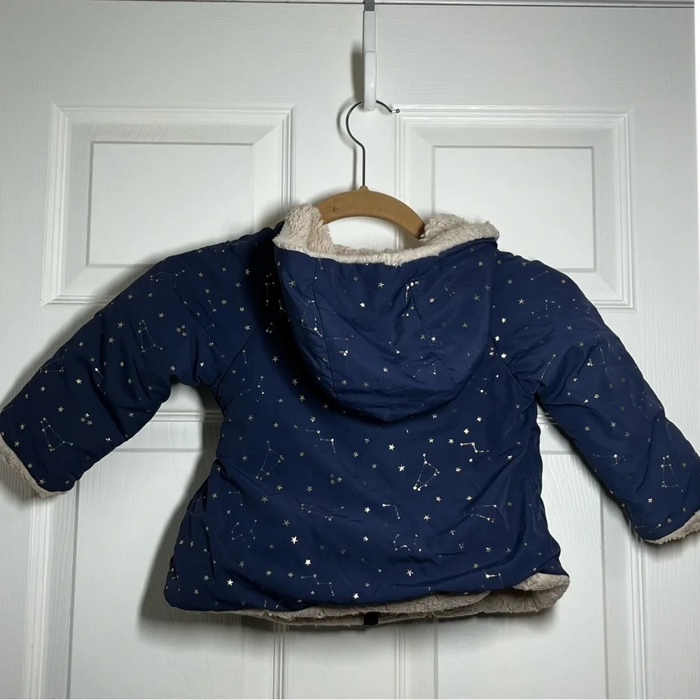 Zara Baby Constellation Blue Jacket Stars Size